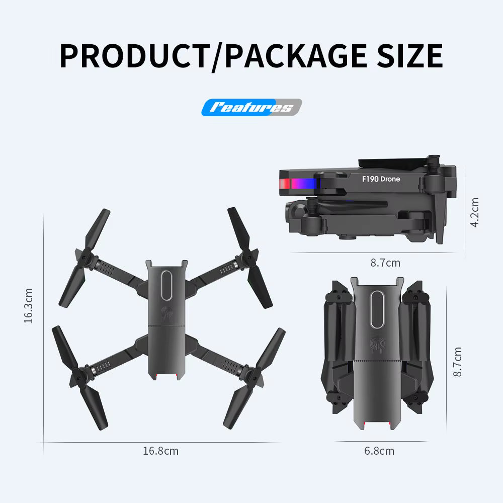 📸F190 Mini Dron con cámara Full HD