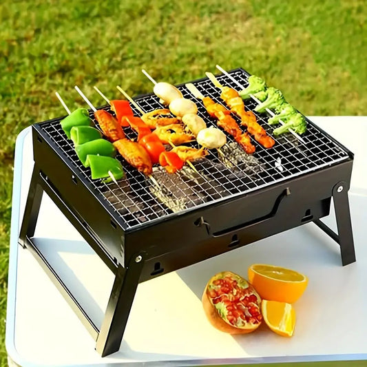 🏕️ Parrilla Portátil de Carbón Gorworks – Plegable, Resistente y Lista para Aventuras